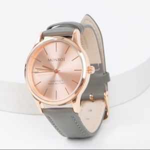 NIB Monroe Classique Watch in Sunburst Solerose